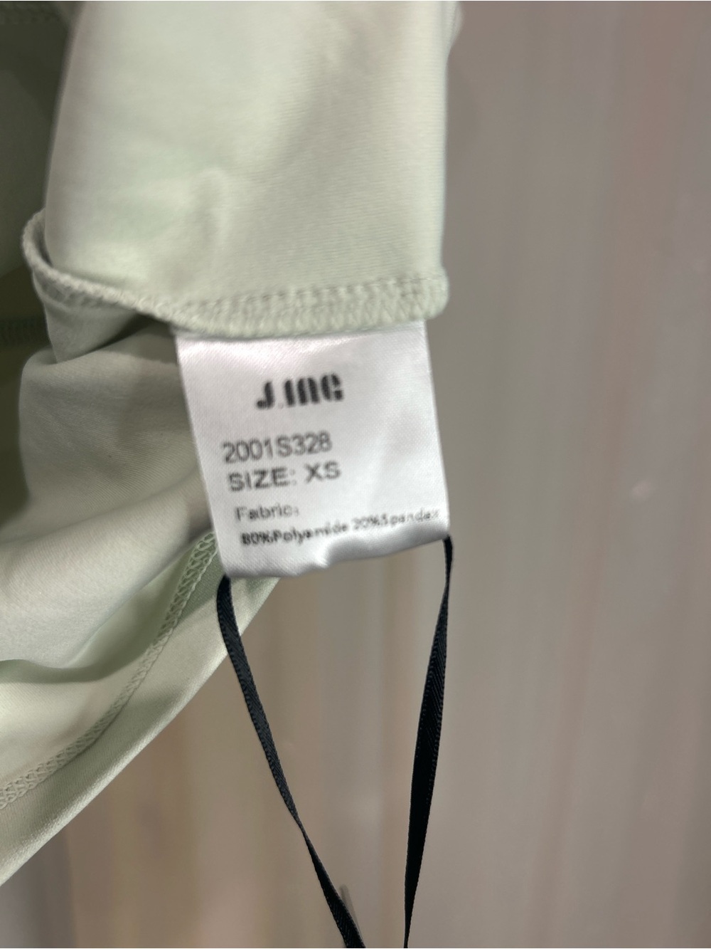 J.ING Mint Green Cropped Activewear Top XS NWT Stretch Short Sleeve - Picture 4 of 5